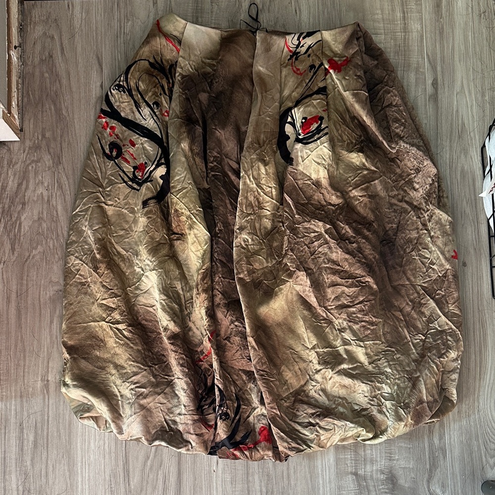 Zara Multicolor A-Line Skirt with Artistic Design